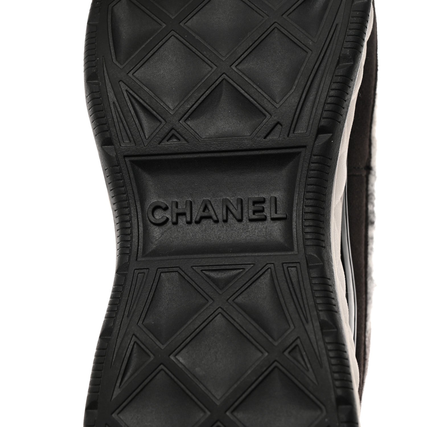 Chanel Suede Calfskin Mixed Fibers CC Sneakers 38 Grey 8 of 9