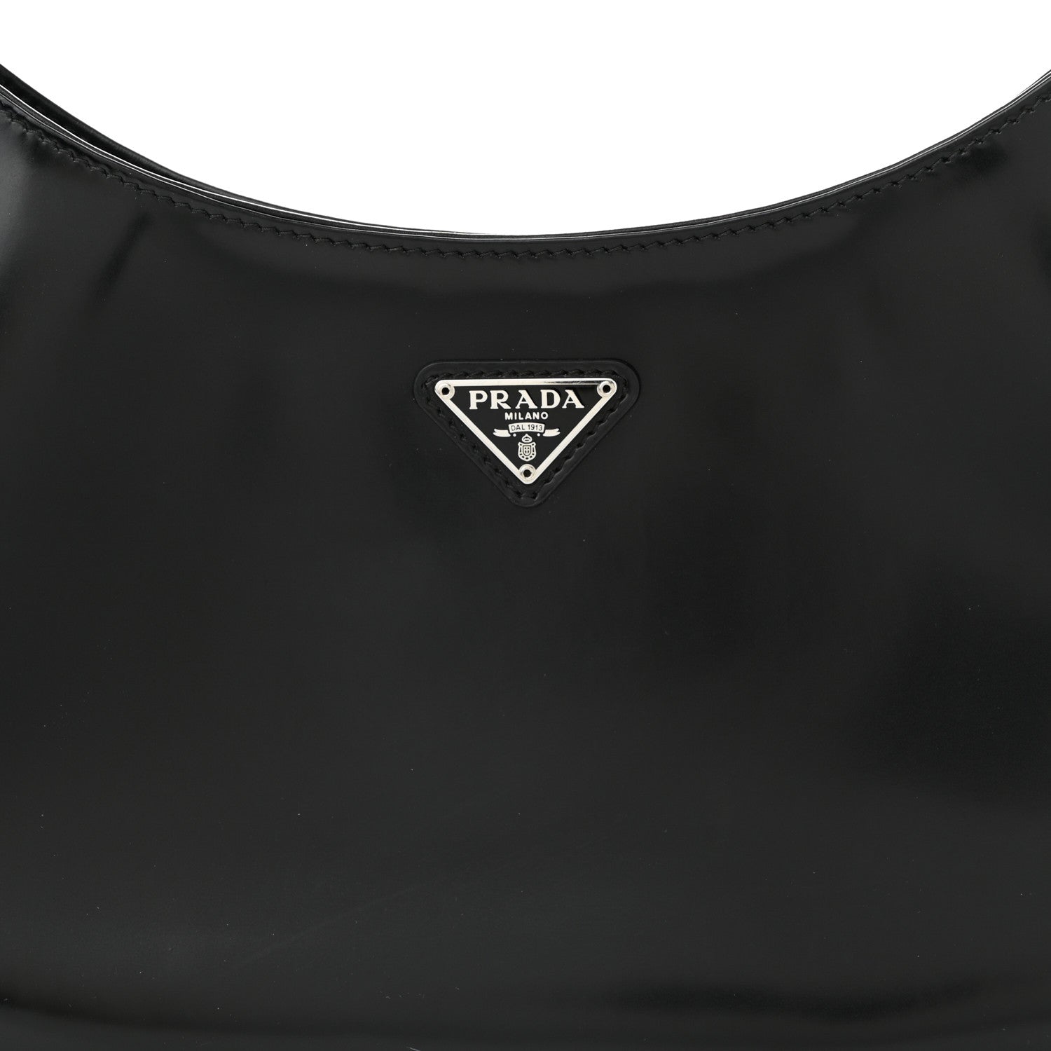 Prada Spazzolato Cleo Shoulder Bag Black 8 of 13