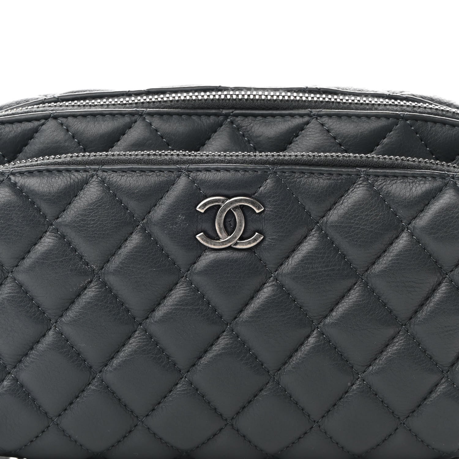 Chanel Calfskin Quilted Waist Bag Dark Grey 7 of 8
