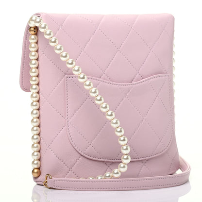 Chanel Calfskin Quilted Pearl Small About Pearls Hobo Bag Light Pink 3 of 9