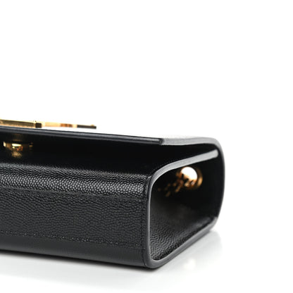 Saint Laurent Grain De Poudre Small Monogram Kate Satchel Black 9 of 10
