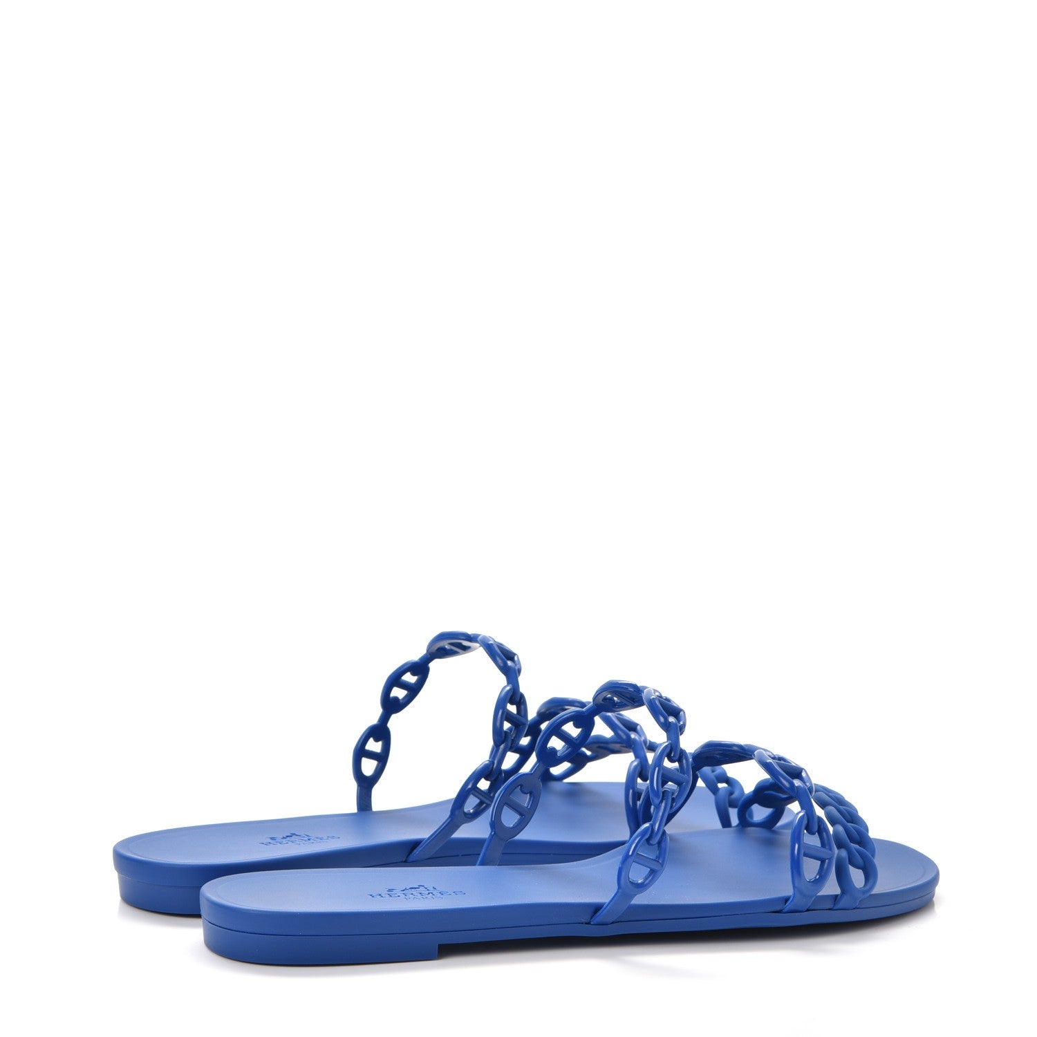 Hermes Rubber Chaine d'Ancre Rivage Sandals 38 Bleu Smalt 4 of 8