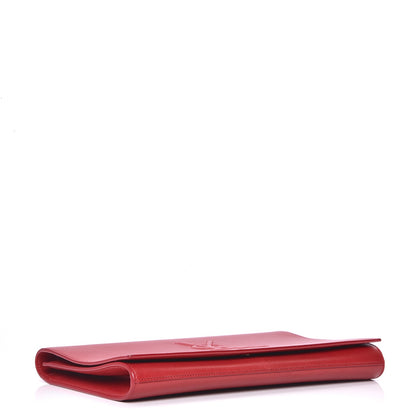 Saint Laurent Calfskin Monogram Large Belle De Jour Clutch Red 4 of 7