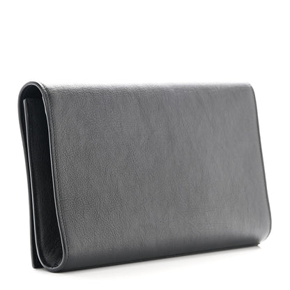 Saint Laurent Calfskin Monogram Large Belle De Jour Clutch Black 3 of 10