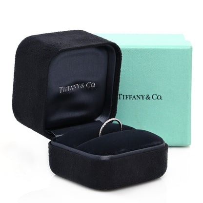 Tiffany 18K White Gold Diamond Metro Band Ring 47 4 5 of 5