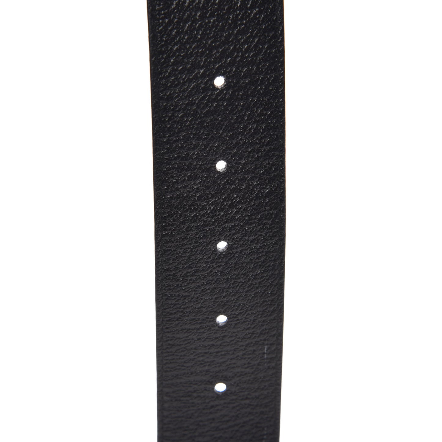 Textured Dollar Calfskin Nickel Double G 40mm Belt 90 36 Black