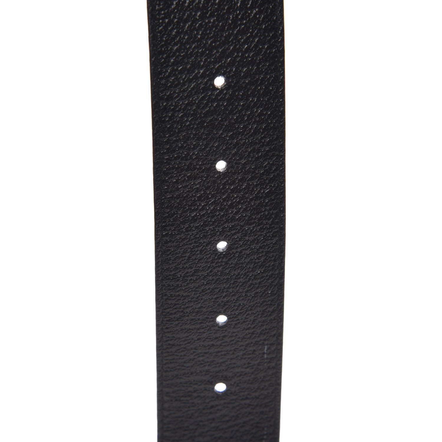 Gucci Textured Dollar Calfskin Nickel Double G 40mm Belt 90 36 Black 5 of 7