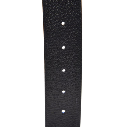 Gucci Textured Dollar Calfskin Nickel Double G 40mm Belt 90 36 Black 5 of 7