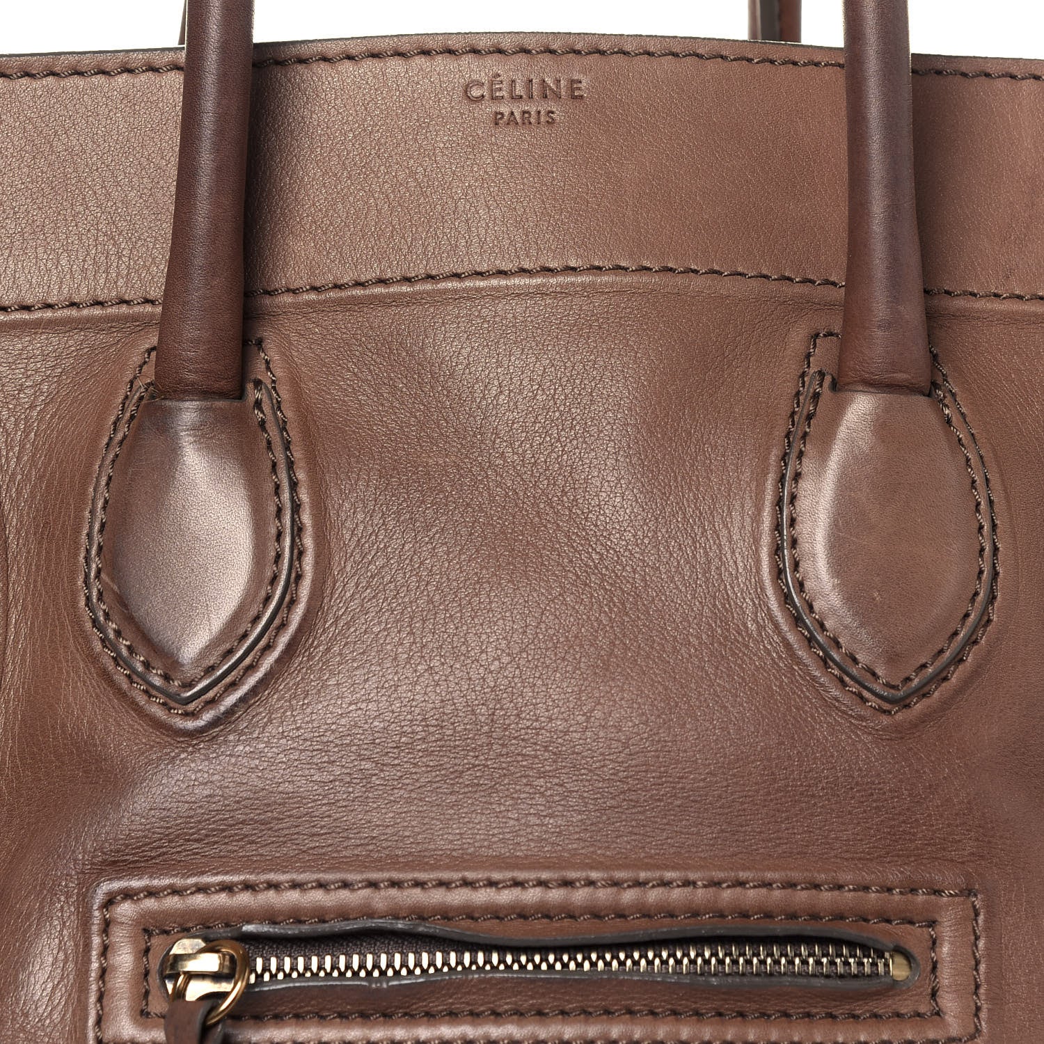 Celine Supple Calfskin Medium Phantom Luggage Taupe 7 of 20