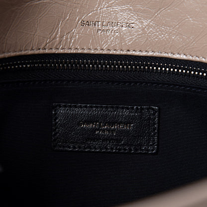 Saint Laurent Crinkled Calfskin Matelasse Monogram Medium Niki Chain Satchel Light Taupe 9 of 12