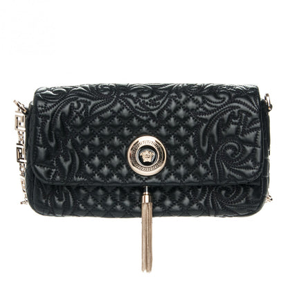 Versace Nappa Barocco Quilted Calliope Vanitas Shoulder Bag Black 1 of 7