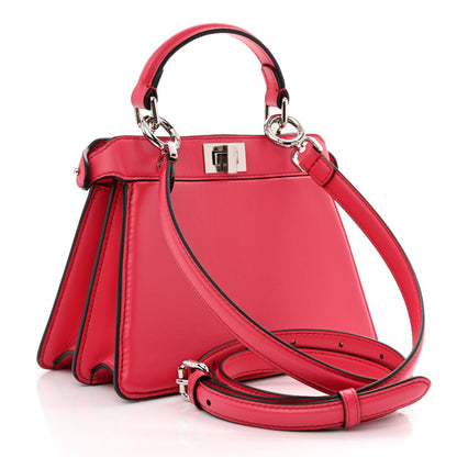 Fendi Shiny Nappa Petite Peekaboo I SEE U Satchel Lampone 3 of 12