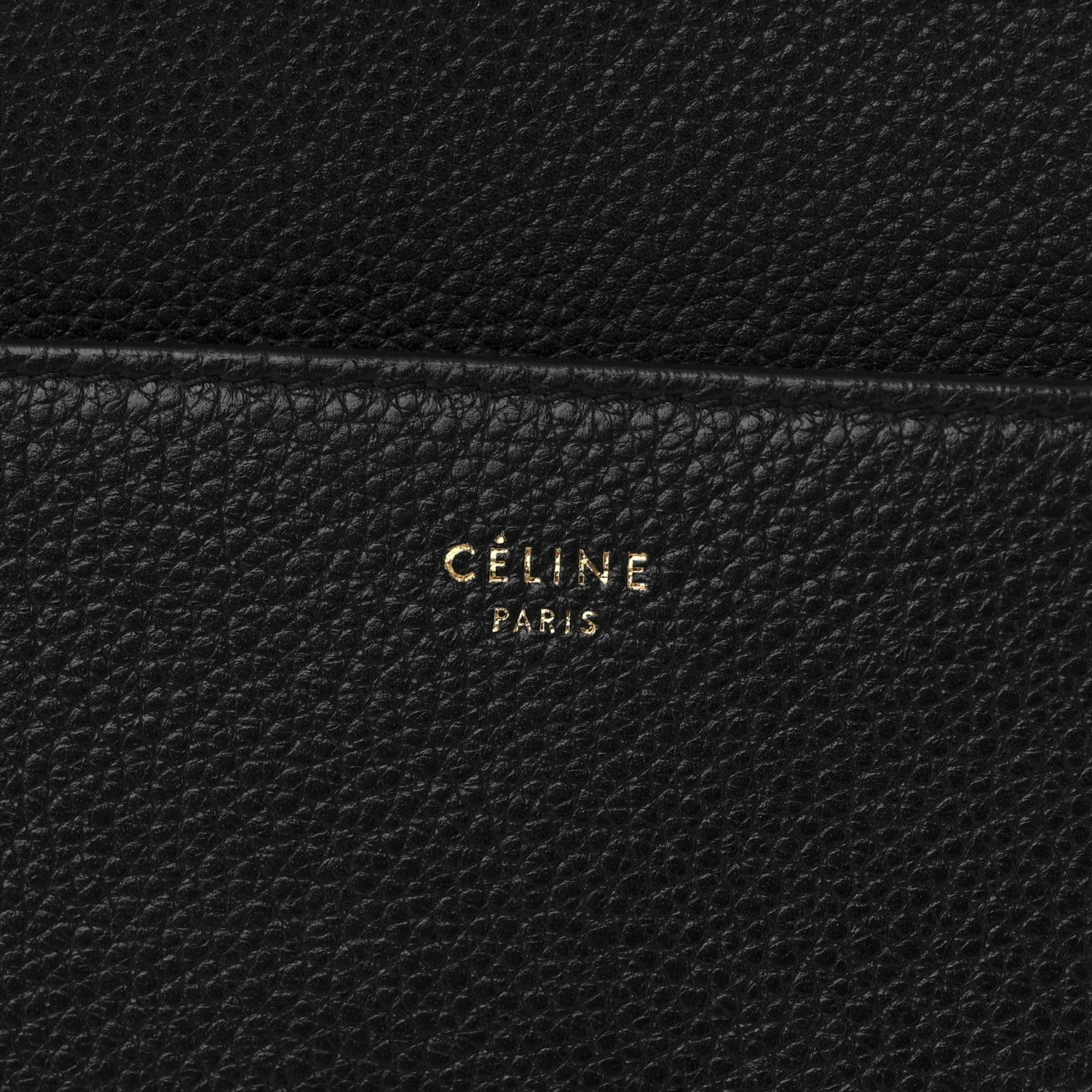 Celine Soft Grained Calfskin Sangle Bucket Bag Black 6 of 10