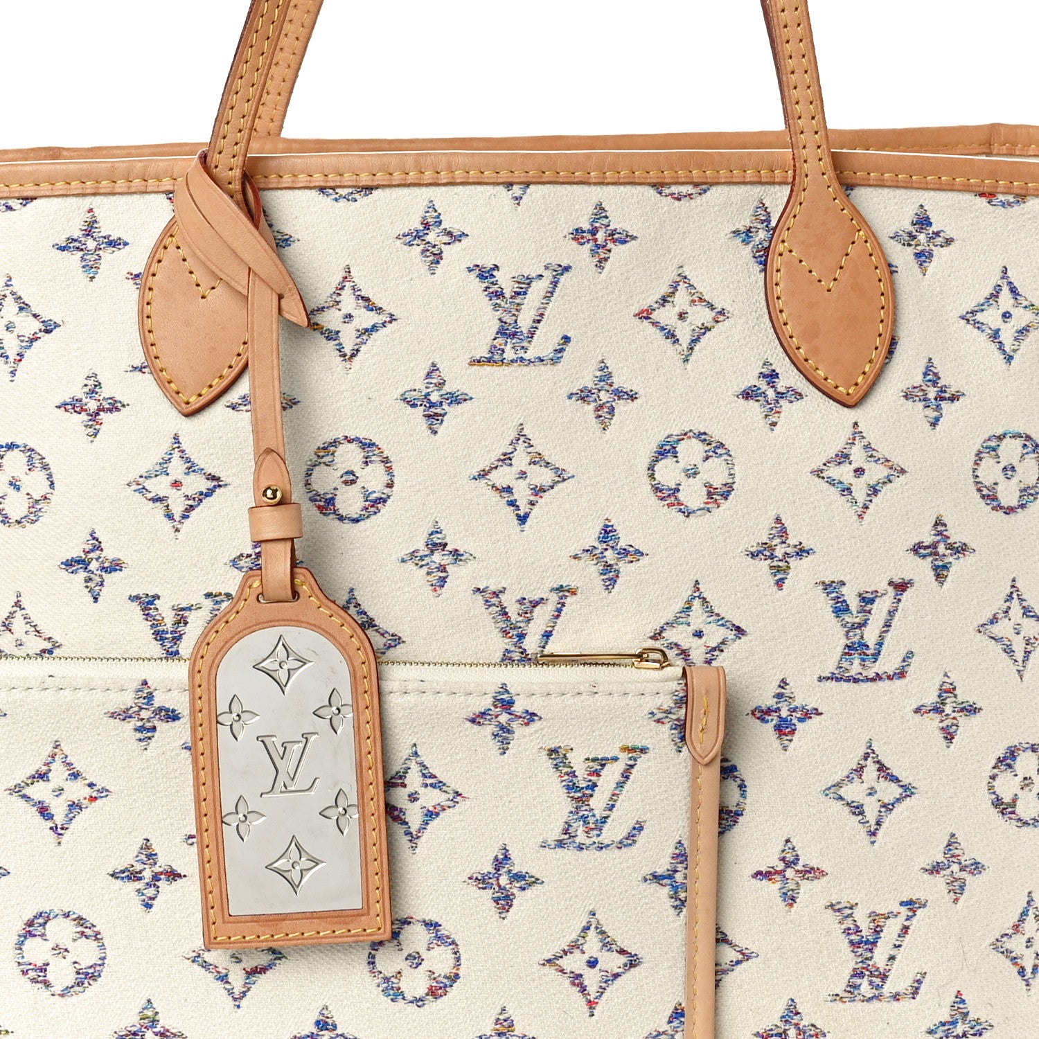 Louis Vuitton Monogram Jacquard Neverfull MM Multicolor Beige 8 of 11