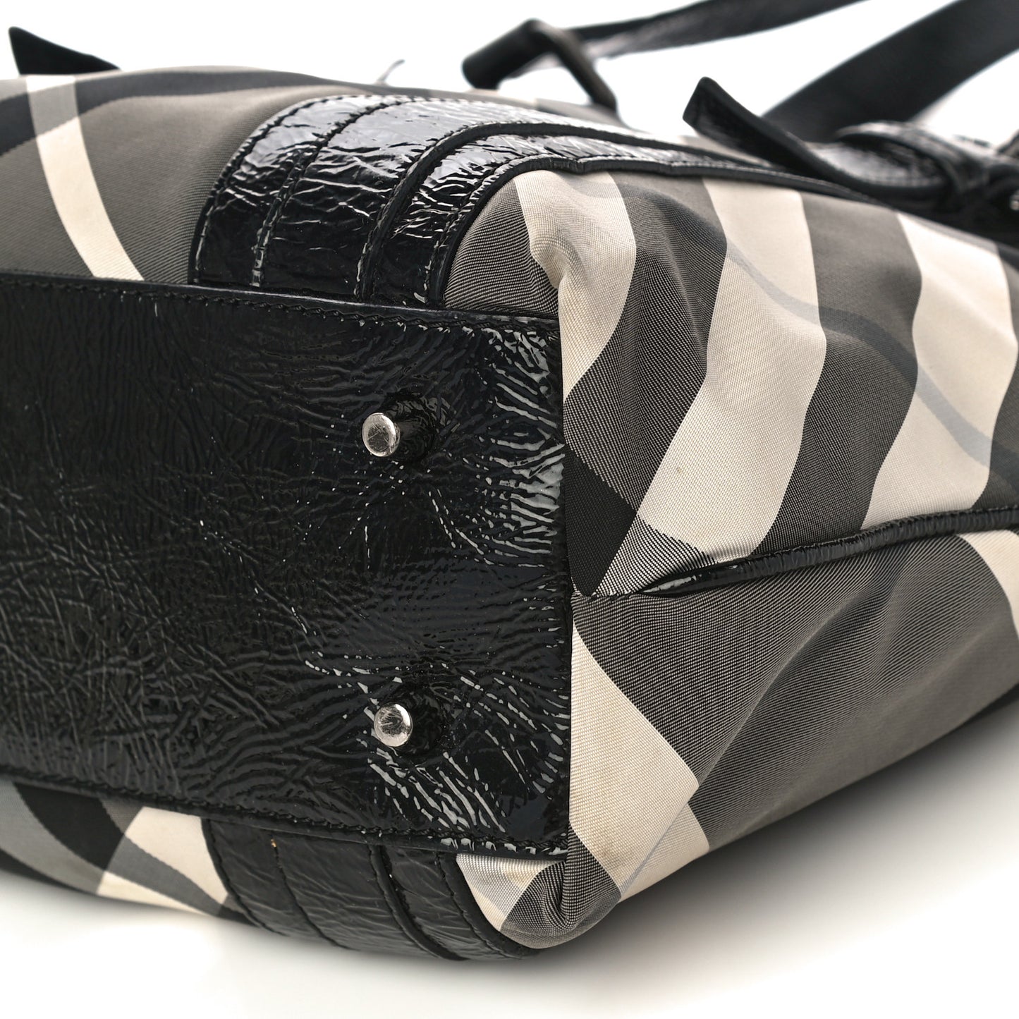 Nylon Beat Check Small Victoria Tote Black