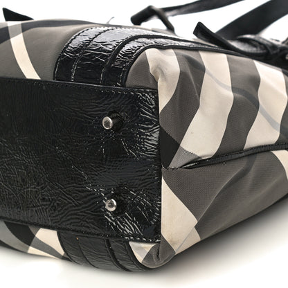 Burberry Nylon Beat Check Small Victoria Tote Black 9 of 11