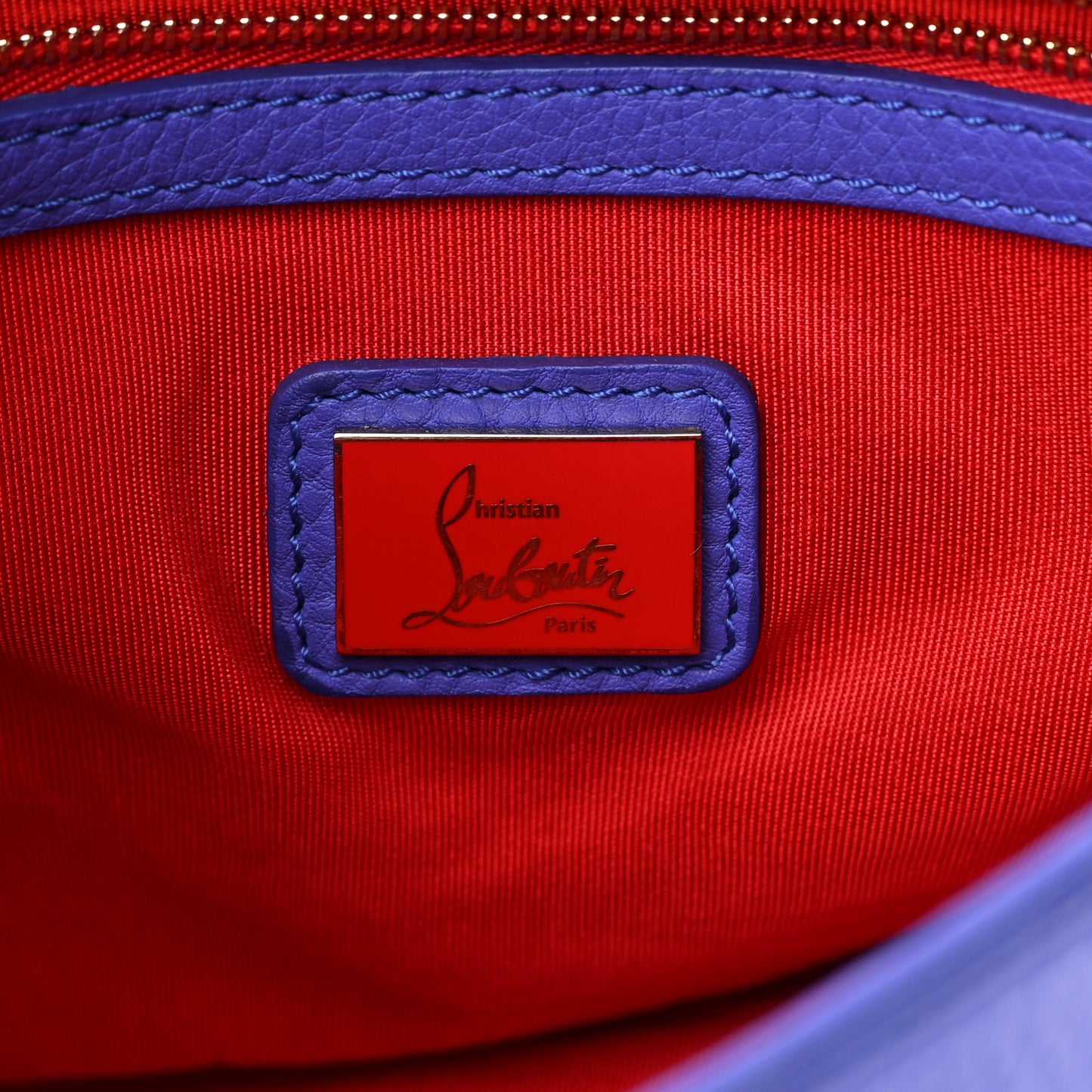 Calfskin Spikes Panettone Messenger Blue