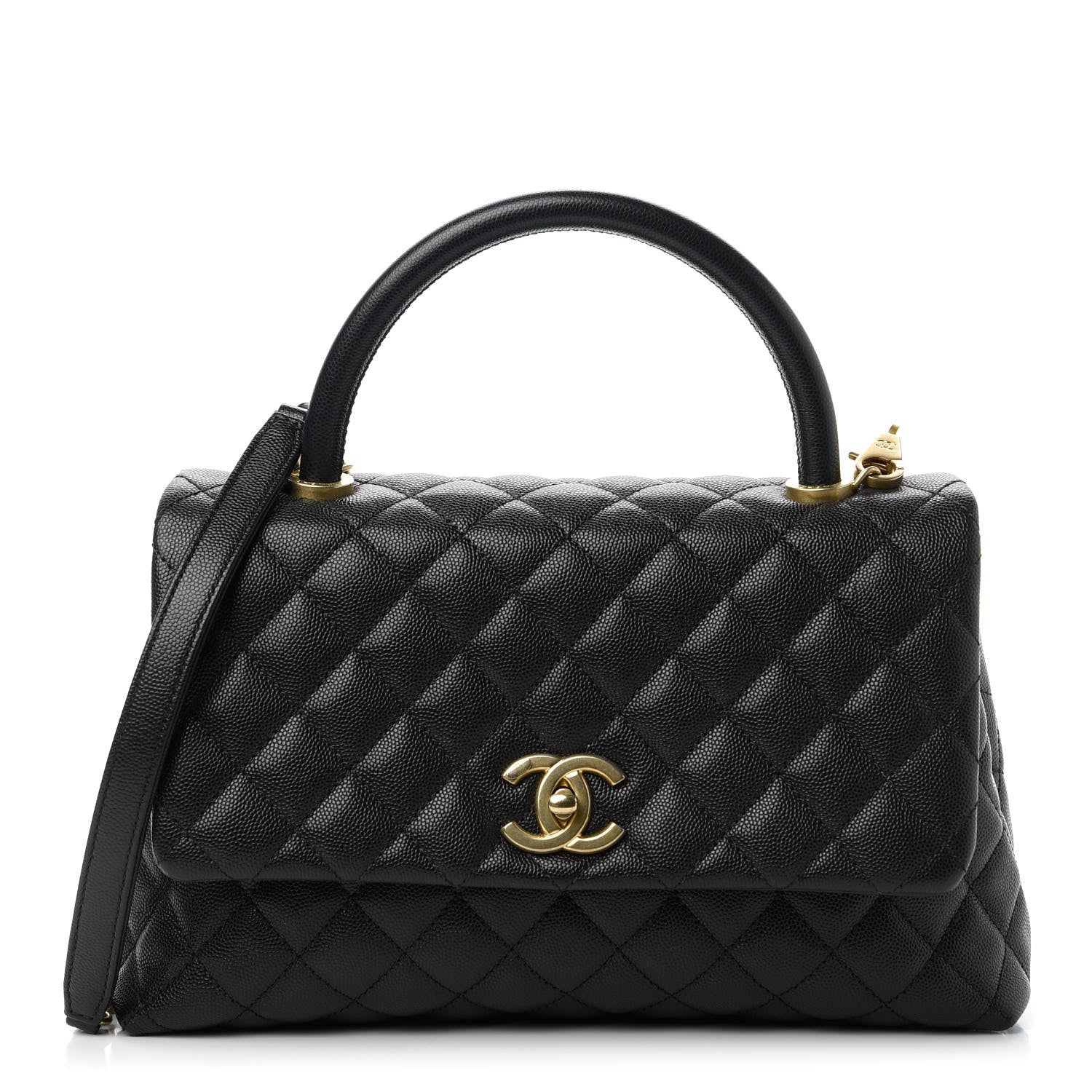 Chanel Caviar Quilted Small Coco Handle Flap Black 1 of 10