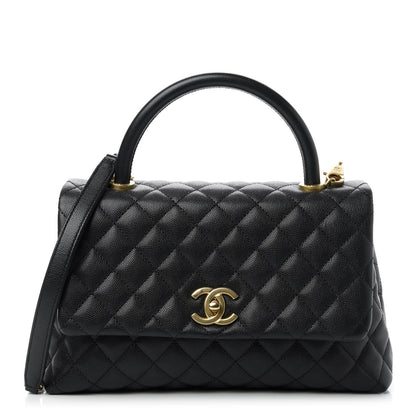 Chanel Caviar Quilted Small Coco Handle Flap Black 1 of 10