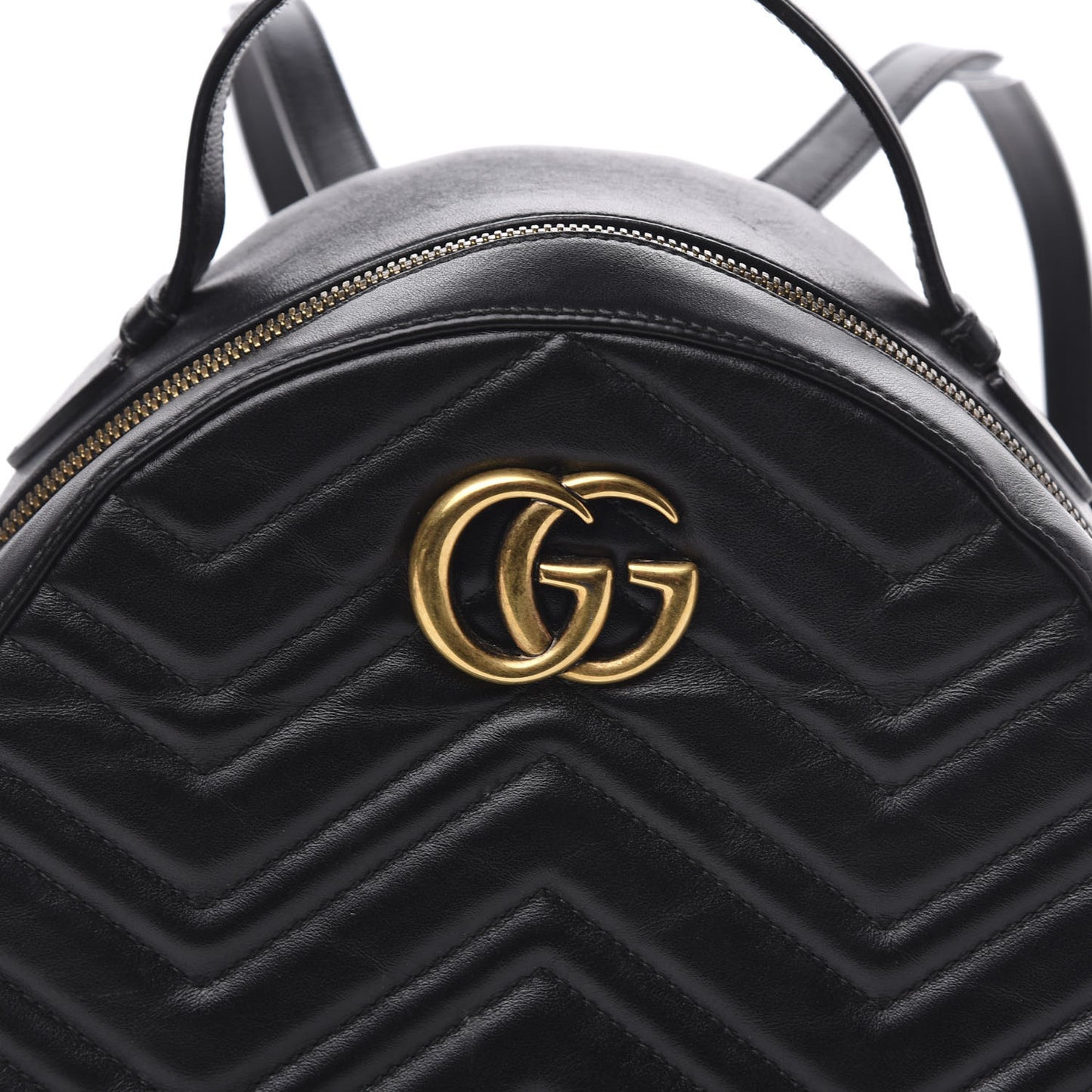 Calfskin Matelasse GG Marmont Dome Backpack Black