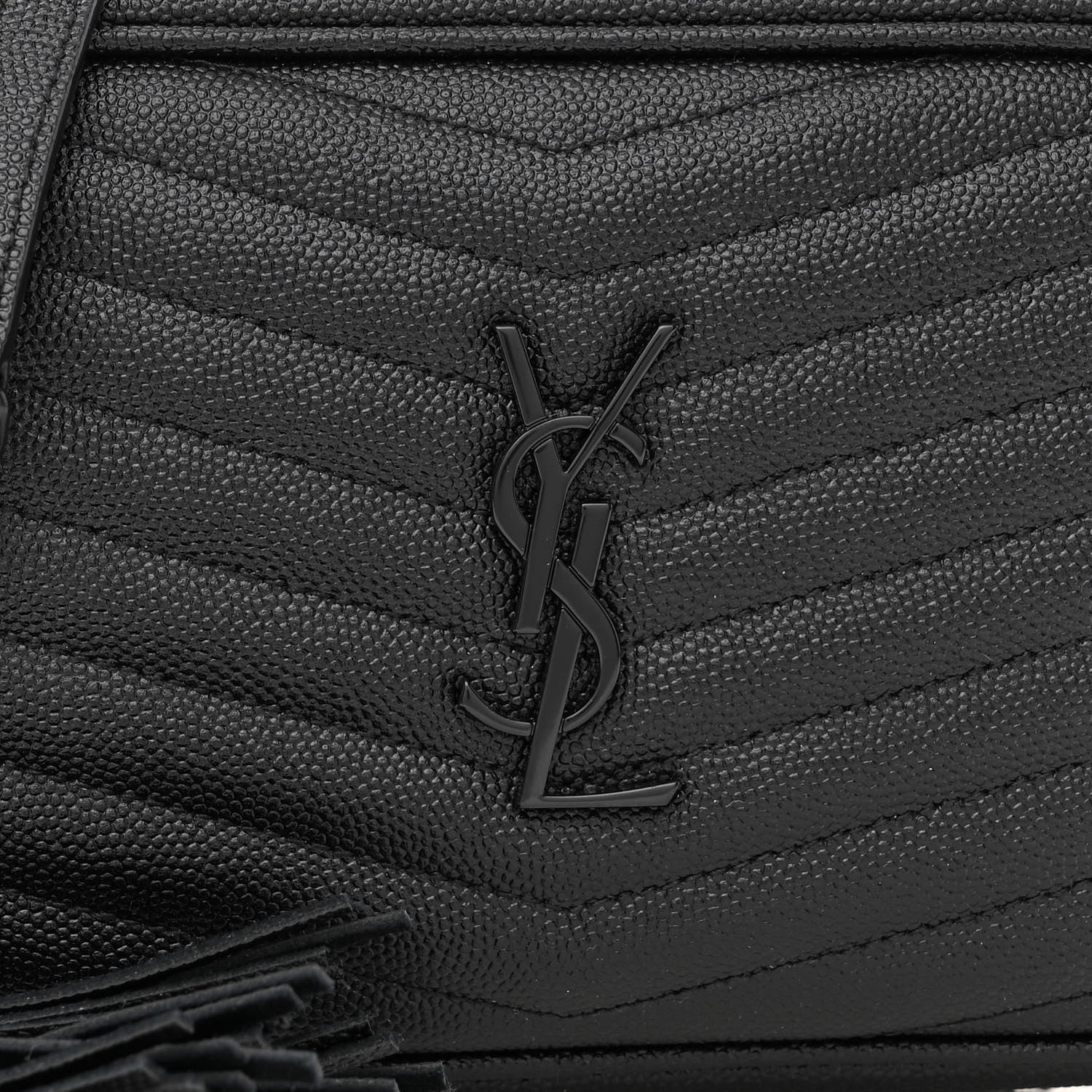 Saint Laurent Grain De Poudre Matelasse Monochrome Monogram Mini Lou Camera Bag Black 7 of 10