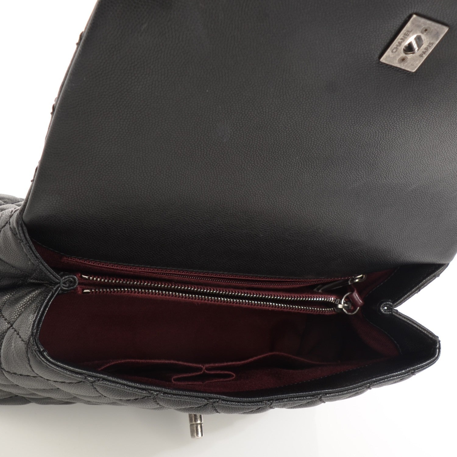 Chanel Caviar Quilted Small Coco Handle Flap Black 5 of 8