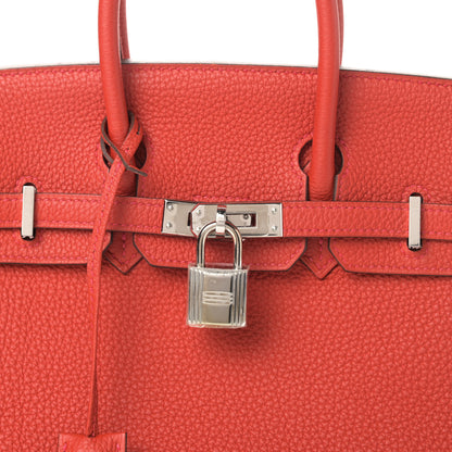 Hermes Togo Birkin 25 Rouge Casaque 9 of 11