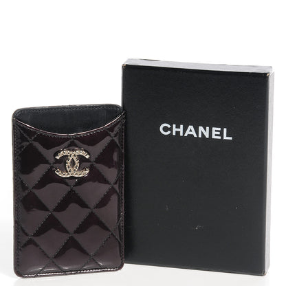 Chanel Patent Quilted Brilliant iPhone 4 Case Black 5 of 10