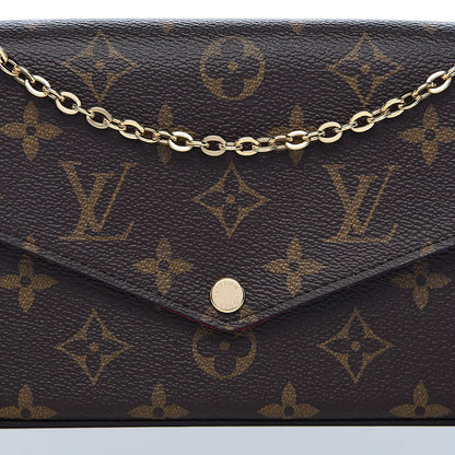 Louis Vuitton Monogram Pochette Felicie Chain Wallet Fuchsia 12 of 13
