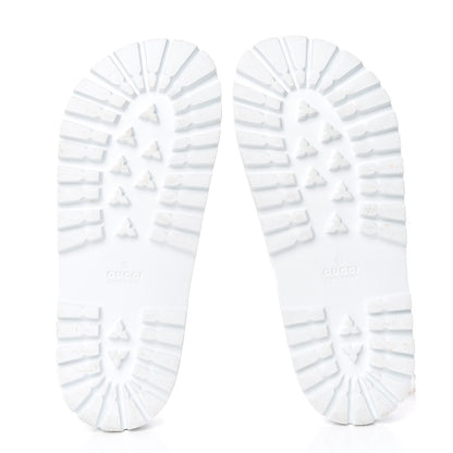 Gucci Rubber Web Mens Lug Sole Slide Sandals 6 Great White Green Red 7 of 17