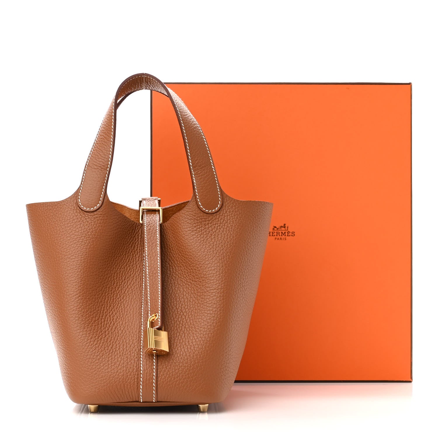 Hermes Taurillon Clemence Picotin Lock 18 PM Gold 11 of 11