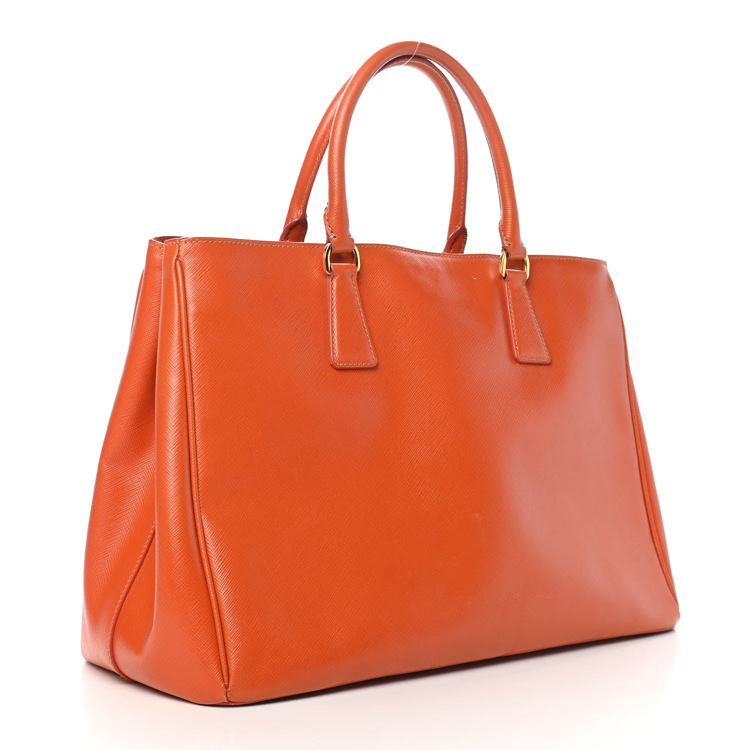 Prada Saffiano Lux Large Tote Papaya 3 of 15
