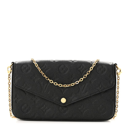 Louis Vuitton Empreinte Pochette Felicie Chain Wallet Black 3 of 11