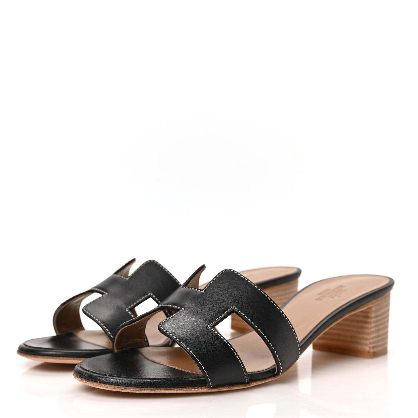 Calfskin Oasis Sandals 36.5 Black