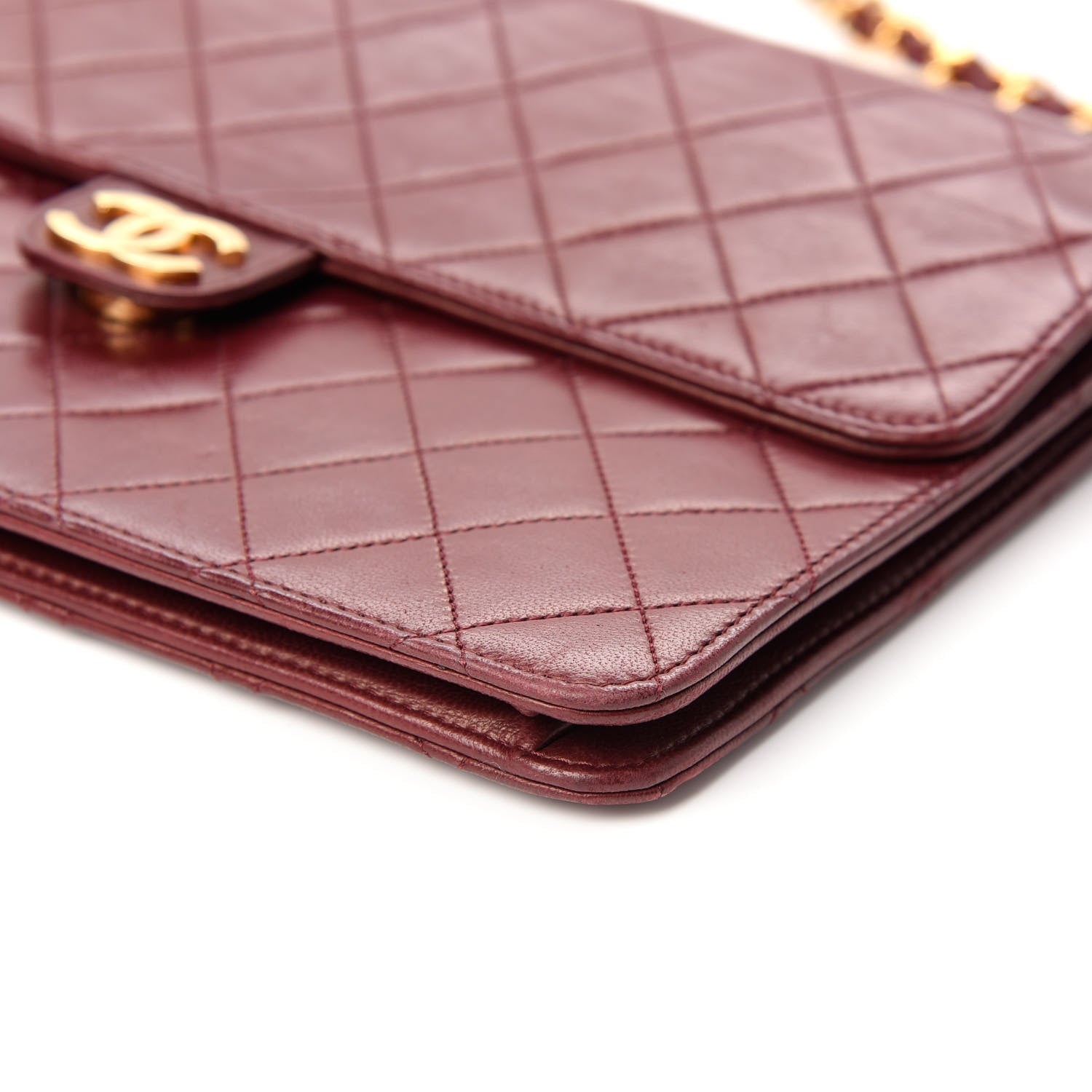 Chanel Lambskin Quilted Medium Single Flap Red 9 of 9