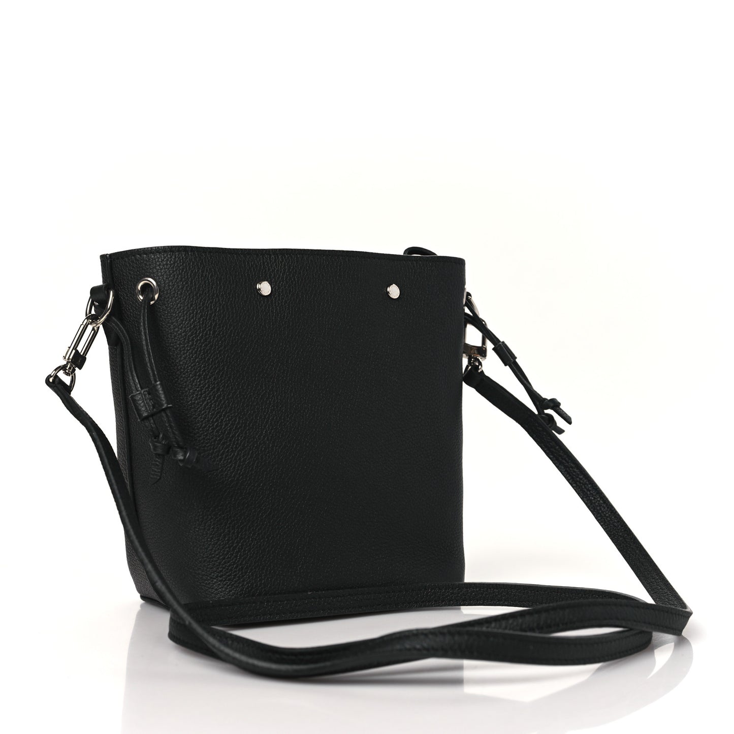 Calfskin Nano Lockme Bucket Black