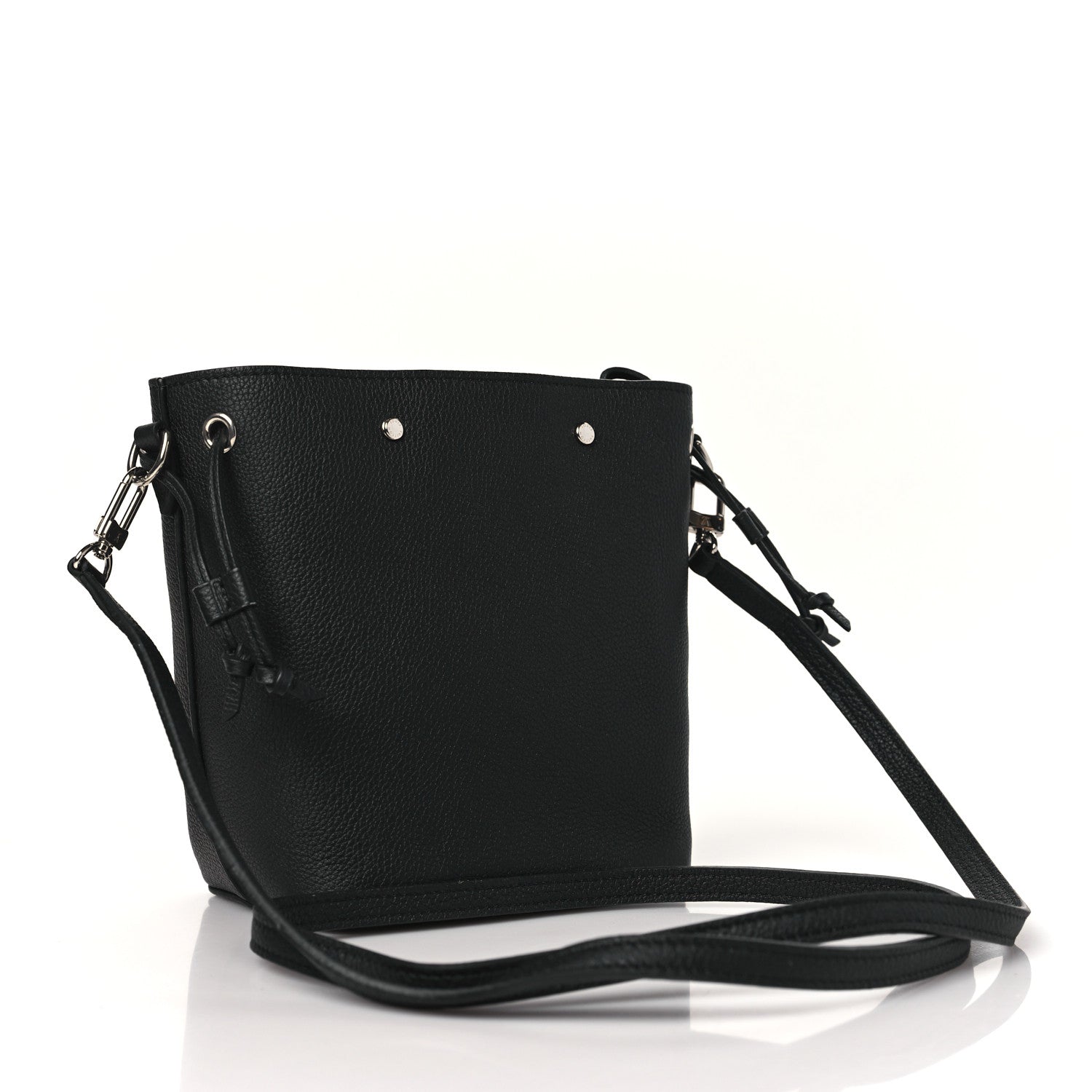 Louis Vuitton Calfskin Nano Lockme Bucket Black 3 of 9