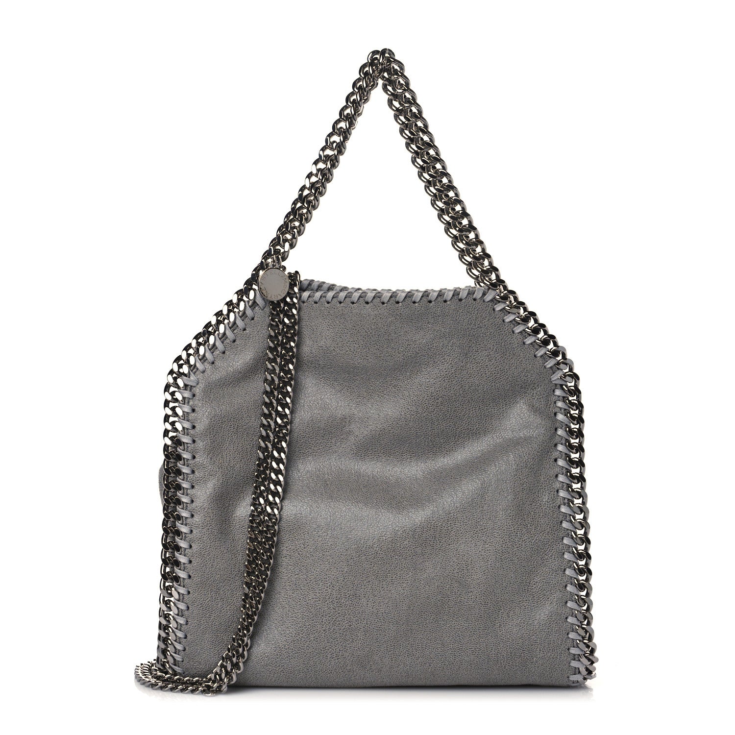 Stella McCartney Shaggy Deer Mini Falabella Fold Over Tote Light Grey 1 of 9