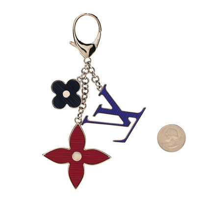Louis Vuitton Fleur D'Epi Bag Charm Figue Fuchsia Indigo 2 of 5