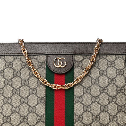 Gucci GG Supreme Monogram Web Small Ophidia Chain Shoulder Bag Brown 9 of 13