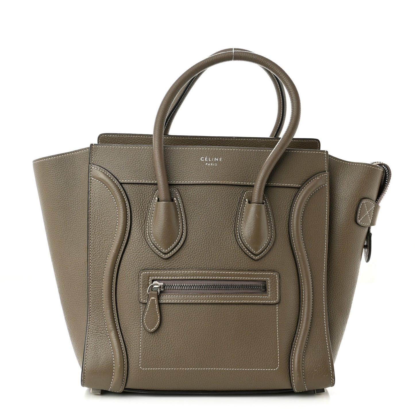 Drummed Calfskin Micro Luggage Souris