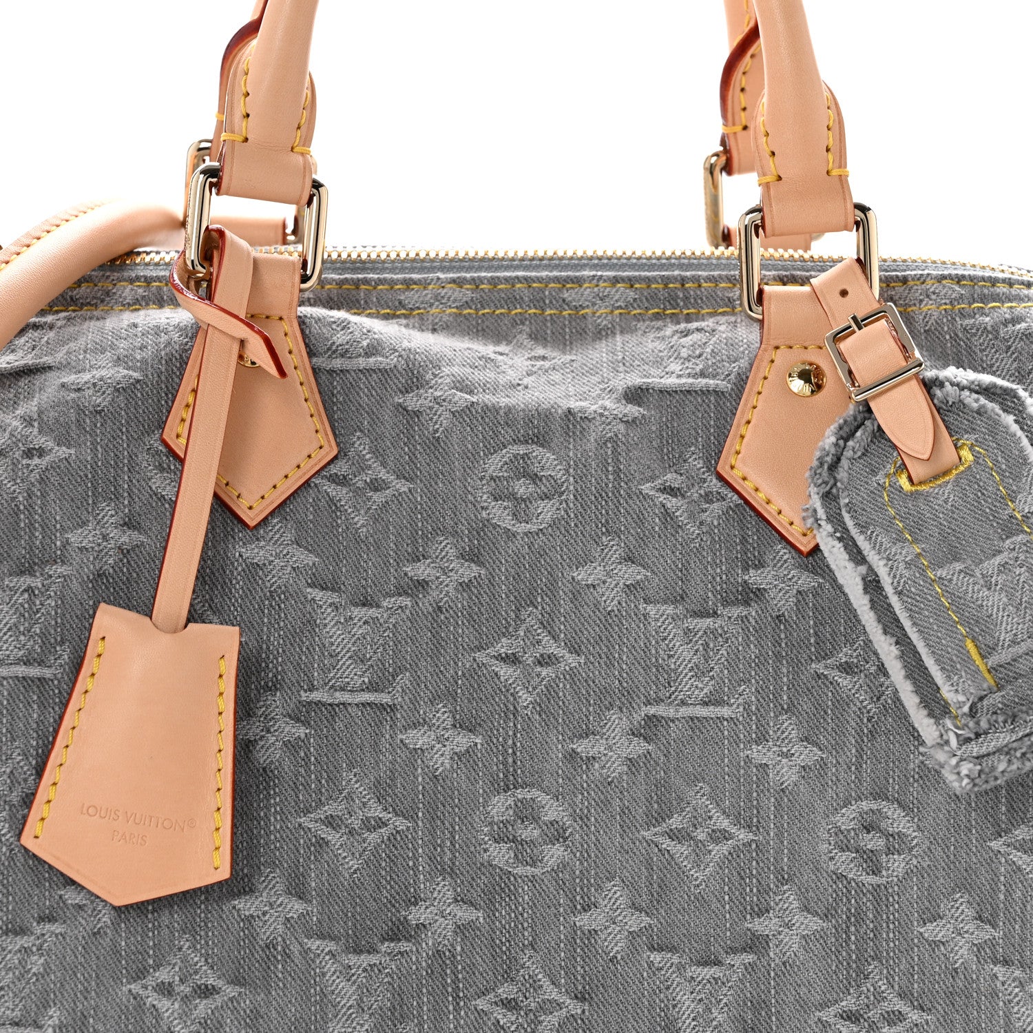 Louis Vuitton Monogram Denim Speedy Soft 30 Washed Gray 7 of 11