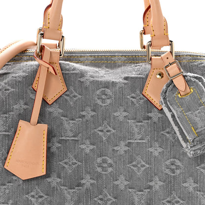 Louis Vuitton Monogram Denim Speedy Soft 30 Washed Gray 7 of 11