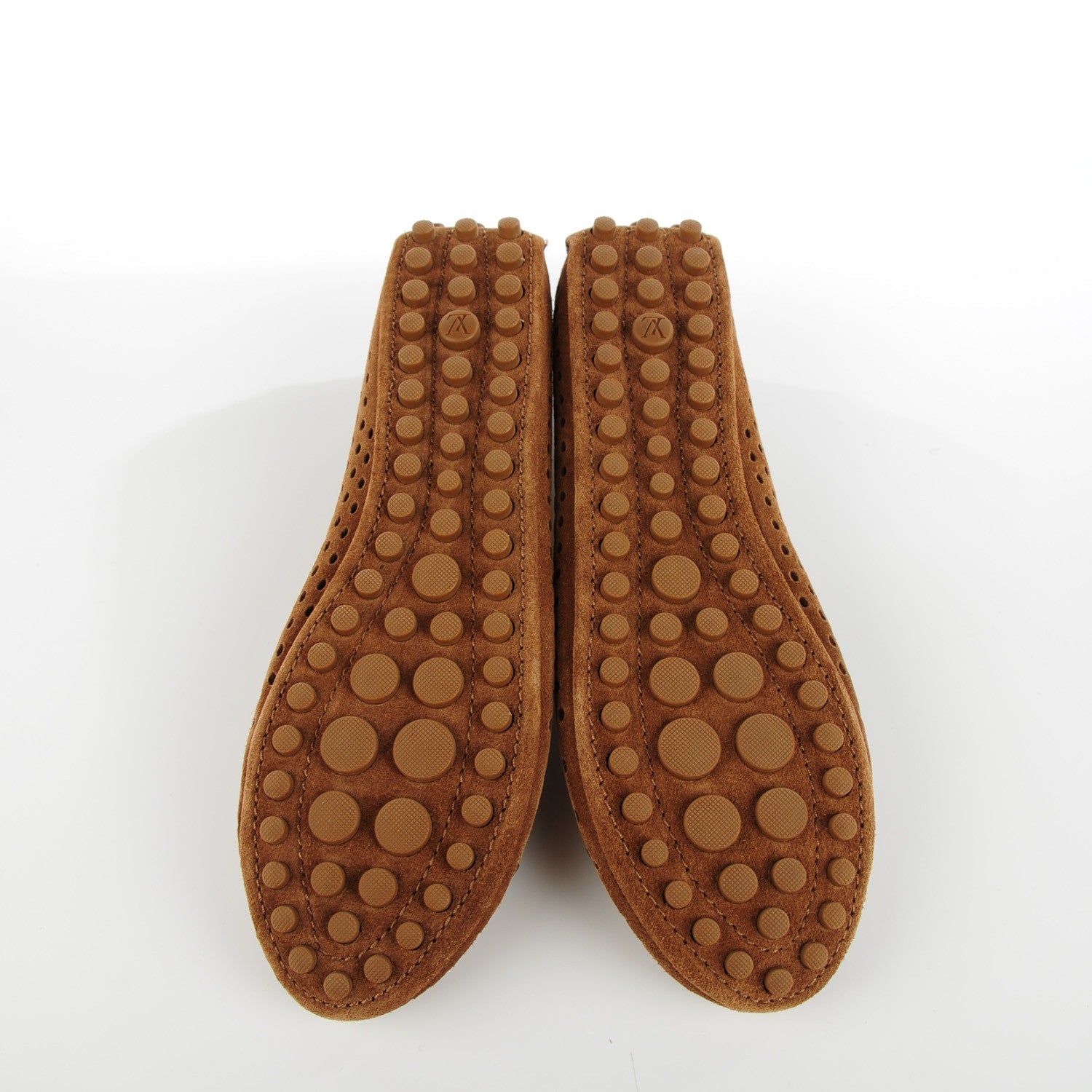 Louis Vuitton Suede Perforated Oxford Ballerina Flats 37 Cognac 5 of 7