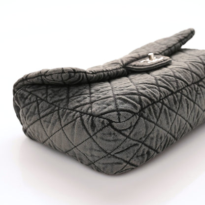 Chanel Denim Quilted Denimpression Flap Grey Black 5 of 9