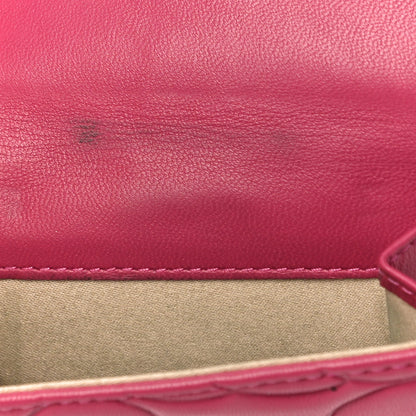 Chanel Lambskin Camellia Embossed French Wallet Dark Red 17 of 18