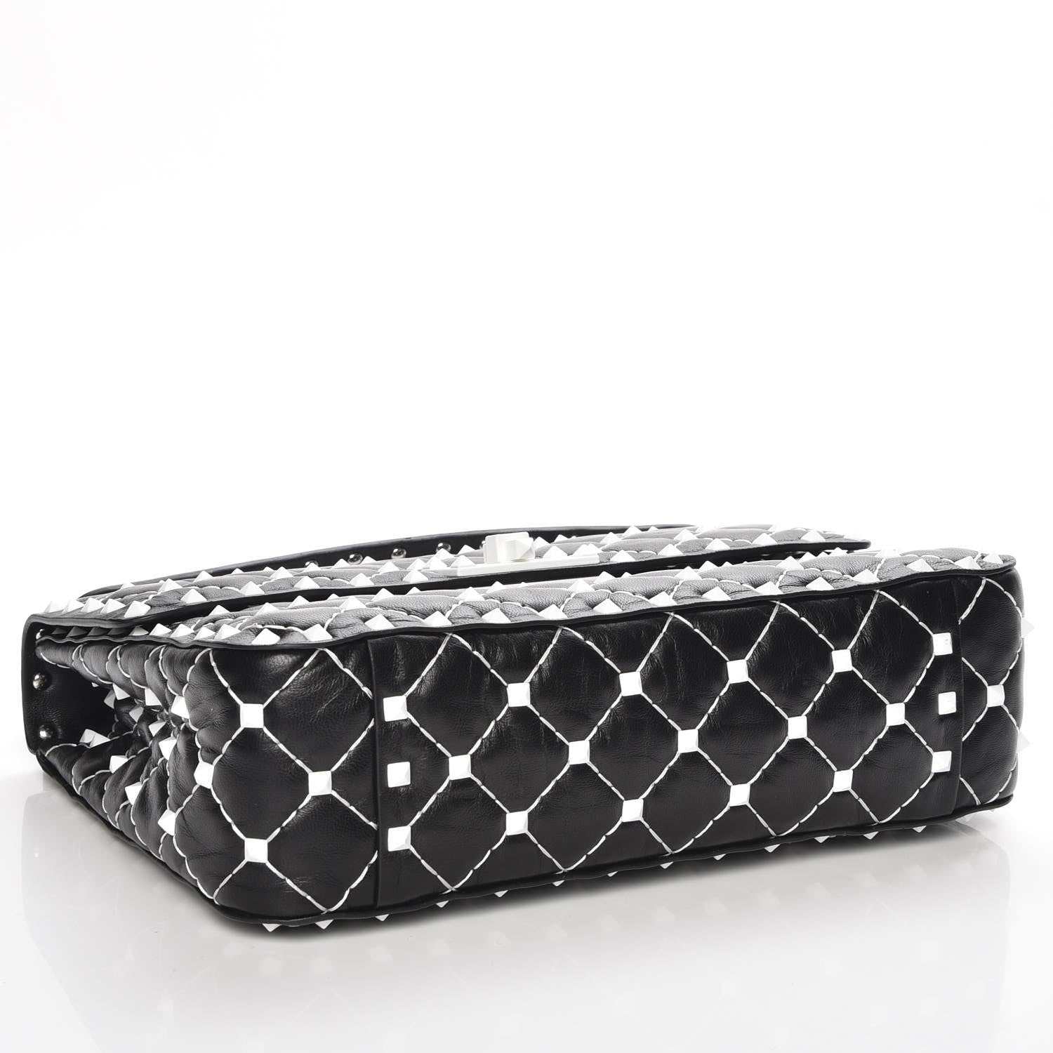 Valentino Garavani Lambskin Medium Free Rockstud Spike Shoulder Bag Black 5 of 7