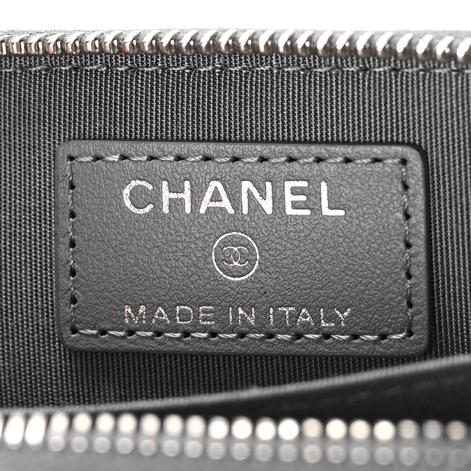 Chanel Lambskin Quilted Chanel 19 Zip Around Coin Purse Wallet Grey 6 of 9