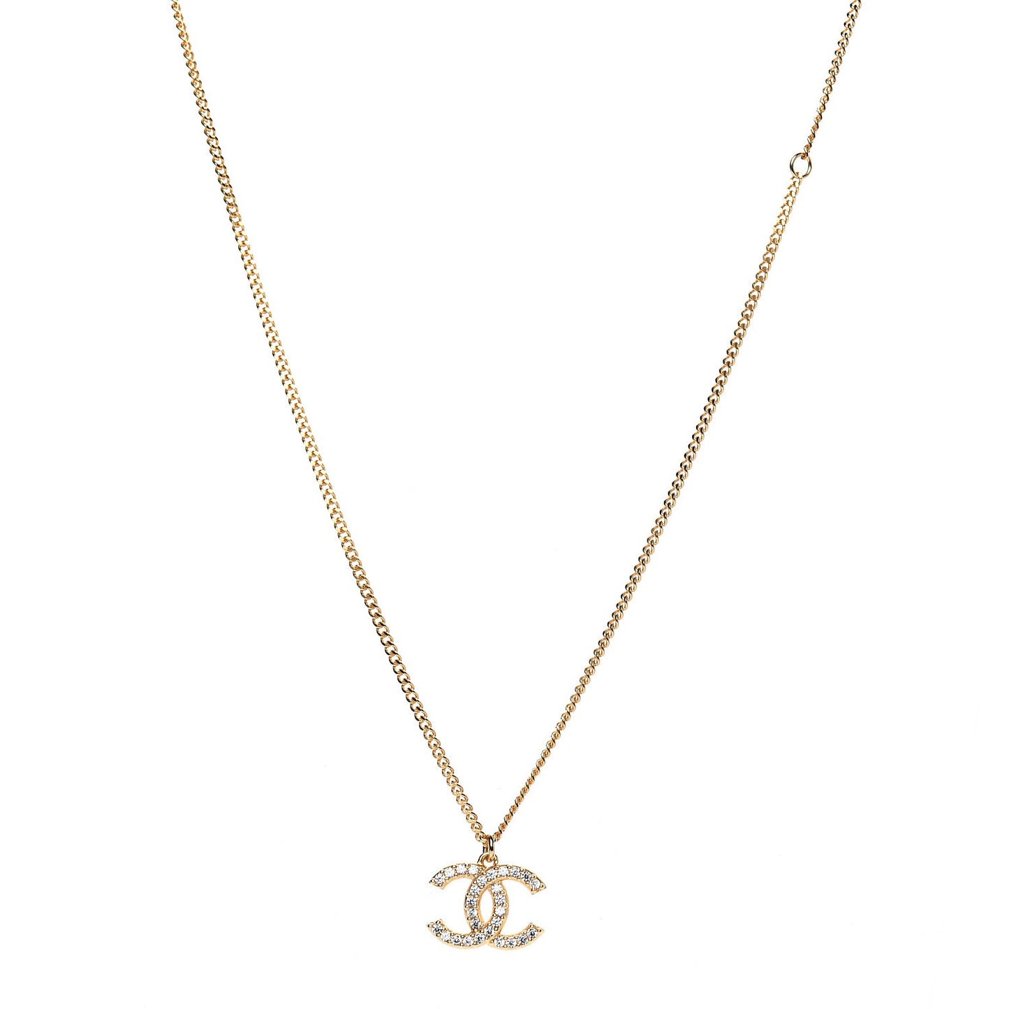 Crystal CC Necklace Gold