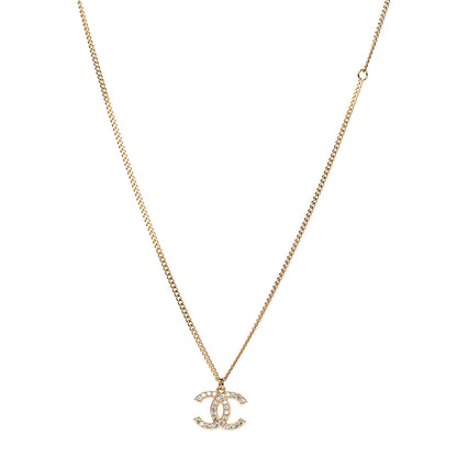 Chanel Crystal CC Necklace Gold 1 of 4